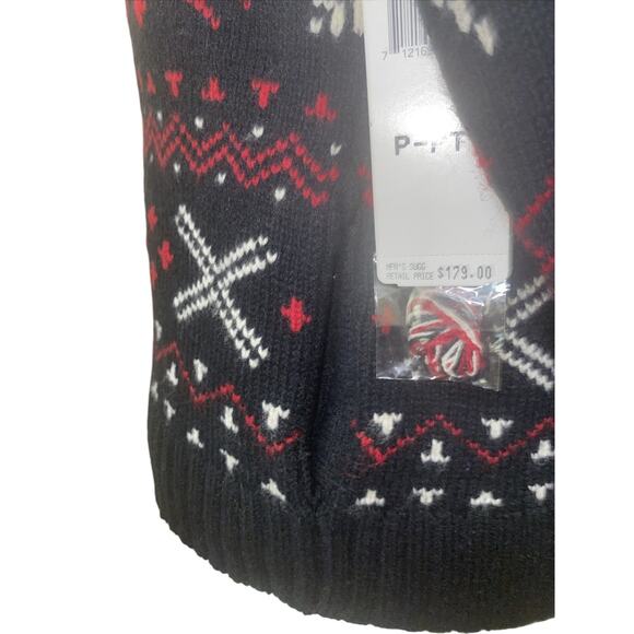 NWT Lauren Ralph Lauren Petite Small 100% Lambswool Zip Up Holiday Sweater Polar - Picture 3 of 10